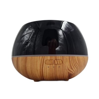 Difusor de Aromas LED com Base de Madeira – Umidificador e Aromatizador para Quartos e Escritórios - Bege