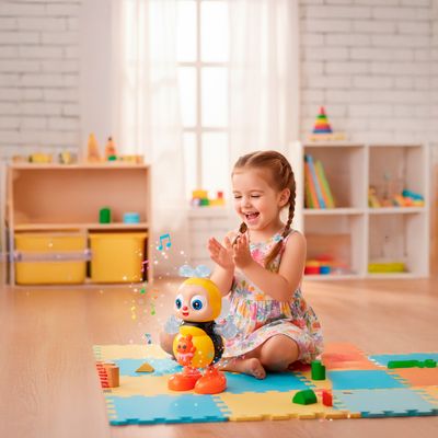 Abelha Dançarina Interativa com Luz e Música – Brinquedo Educativo para Bebês e Crianças | Brinquedo Infantil