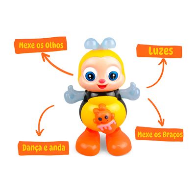 Abelha Dançarina Interativa com Luz e Música – Brinquedo Educativo para Bebês e Crianças | Brinquedo Infantil