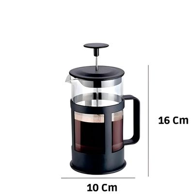 Cafeteira Prensa Francesa Chá Café 350ml Aço Inox Vidro - Café e Chá Perfeitos a Cada Infusão