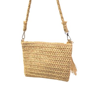 Bolsa Artesanal Lateral Casual Praia (Bege)