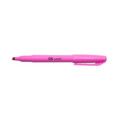 Marcador de Texto Cis Lumini Ponta Chanfrada Rosa Neon