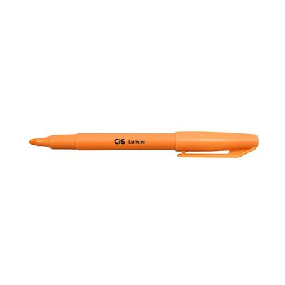 Marcador de Texto Cis Lumini Ponta Chanfrada Laranja Neon