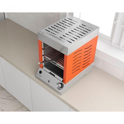 Churrasqueira A Gás Vertical Sem Fumaça Flame Dinoxx Gás GLP Laranja