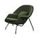 Poltrona Womb Chair Sem Puff Base Preta Linho Verde