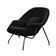 Poltrona Womb Chair Sem Puff Base Preta Linho Preto