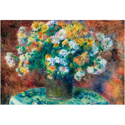 Mini Quebra Cabeça Vaso de Flores de Renoir 100 Peças Grow