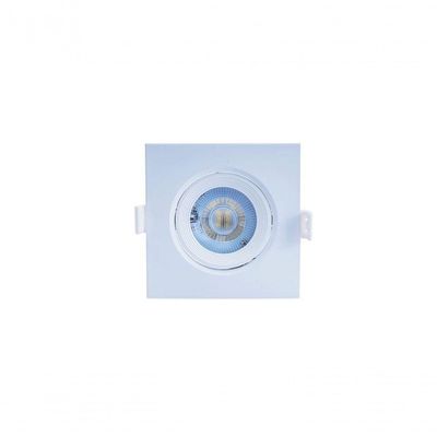 Kit C/ 10 Luminárias Spot Led 5w Bidirecional 6500k Quadrado Bivolt