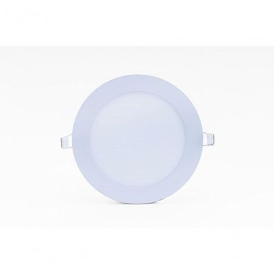 Plafon Led Slim 12w Redondo Embutir 6500k Branco Frio Bivolt - Kit Com 3 Un.