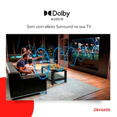 Smart TV Aiwa AWS-TV-50-BL-02-A Borda Infinita - Bivolt