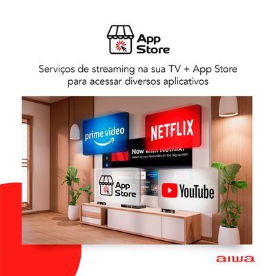 Smart TV Aiwa AWS-TV-50-BL-02-A Borda Infinita - Bivolt