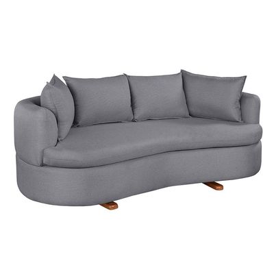 Sofa 4 Lugares Veludo M-204 2m Living Estofados Martins Veludo Cinza Escuro