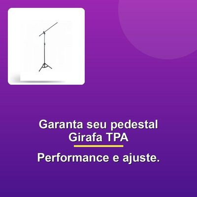 Pedestal Microfone Girafa Tpa Preto Ask
