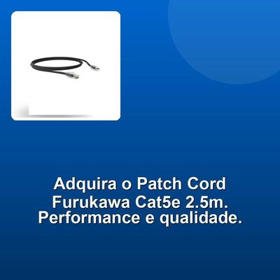 Patch Cord Furukawa Cat5e 2.5m Preto