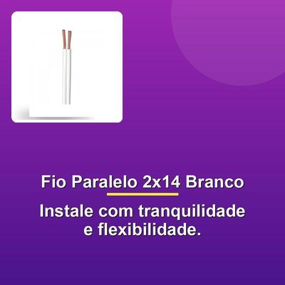 Fio Paralelo 2×14 1,50mm Branco Controller Rl -100