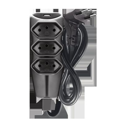 Extensão P- Plugues 2p T Pp Plano 90º 3x0,75 1,5m Preta