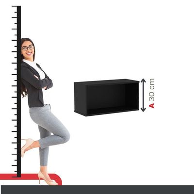 Nicho De Parede 300x600mm Preto