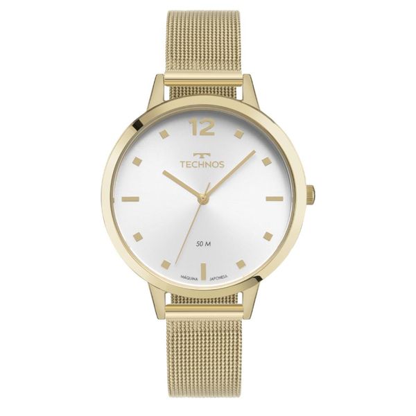 Relógio Technos Feminino Ref: 2035nbf/1k Elegance Mesh Dourado