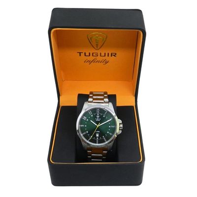 Relógio Tuguir Masculino Ref: Tgi37177 Casual Aço Prateado