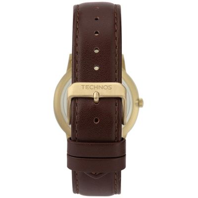 Relógio Technos Masculino Ref: Gm10yu/0d Slim Dourado