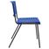 Kit 04 Cadeiras Empilhável Fixa Escritório Multiuso Base Preta Kimi P03 Azul - Lyam Decor