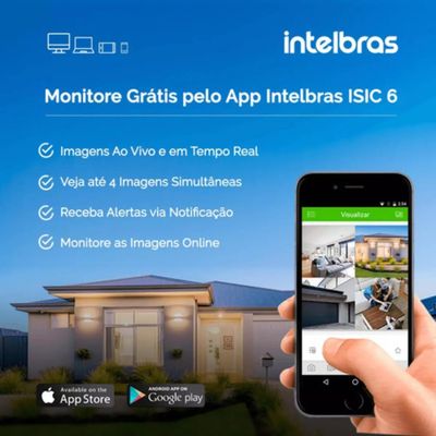 Kit Cftv 4 Câmeras Full Hd 1080p 2mp Dvr Intelbras 4 Ch Hd 500 gb