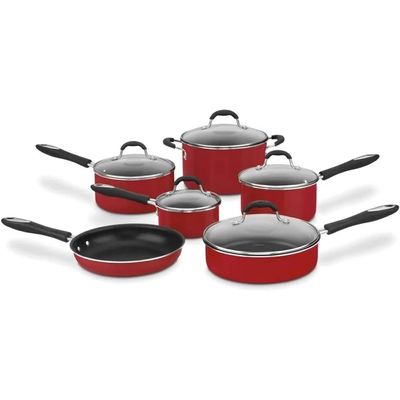 CONJUNTO CUISINART DE PANELAS ADVANTAGE 11 PEÇAS VERMELHO 55-11R