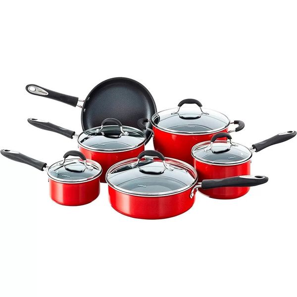 CONJUNTO CUISINART DE PANELAS ADVANTAGE 11 PEÇAS VERMELHO 55-11R