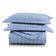 Cobre Leito King Plissê Seersucker e Matelado Ultrassônico 03 Peças 100% Poliéster - Azul Mineral