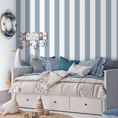 Papel de Parede Enzo Listra Azul Escuro 293-2