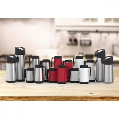 Garrafa Termica Tramontina Exata em Aço Inox com Ampola de Vidro 1,2 L