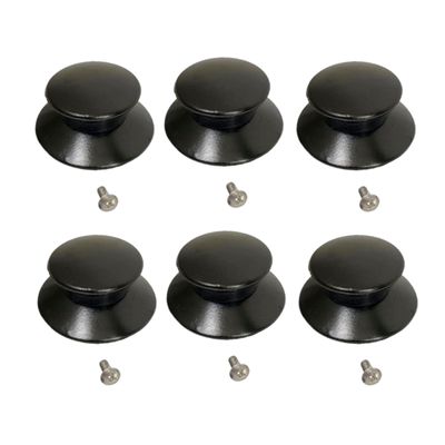 Kit 6 Pegador Puxador Panela Tampa Vidro e Ferro e Parafuso