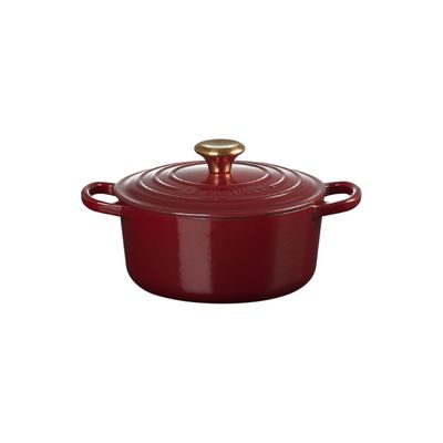 KIT LE CREUSET 2 PANELAS REDONDAS 20 E 22CM EM FERRO ESMALTADO VERMELHO RHONE