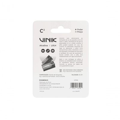 Pilha Alcalina C Lr14 C-2 Vpcb2