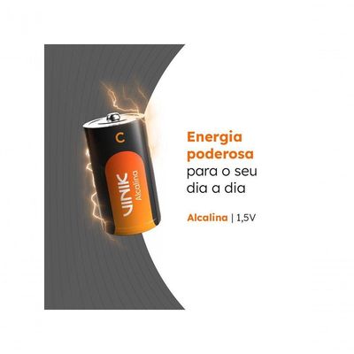 Pilha Alcalina C Lr14 C-2 Vpcb2
