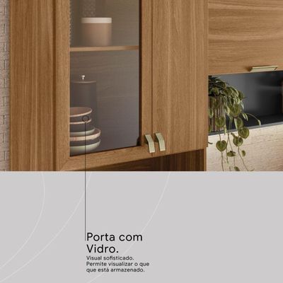 Cozinha Modulada 4 Pecas 250 Cm Mdp Alba Amendola Grafito Prime Demobile Amendola Grafito Prime