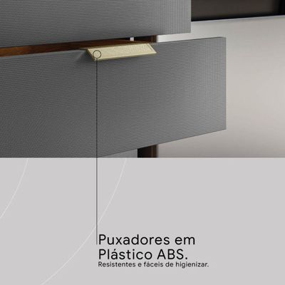 Balcao Com Tampo 2p 2g 120 Cm Alba Amendola Grafito Prime Demobile Amendola Grafito Prime