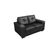 Conjunto Sofá De Couro Punto 3 E 2 Lugares - Preto Pigmentado - Mempra