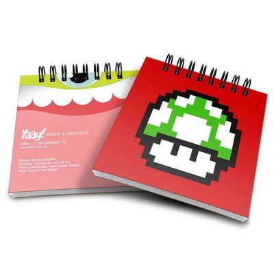 Bloco De Anotações Cogumelo Pixel Get A Life