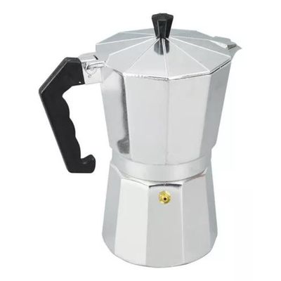 Cafeteira Italiana Expresso  Faz 9 Xícaras Café Cinza Aluminio