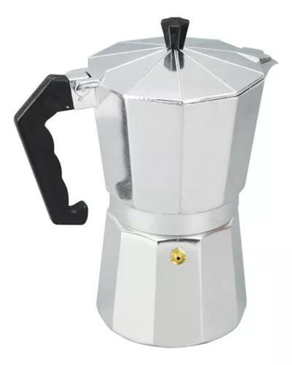 Cafeteira Italiana Expresso Faz 9 Xícaras Café Cinza Aluminio