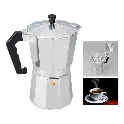 Cafeteira Italiana Expresso  Faz 9 Xícaras Café Cinza Aluminio