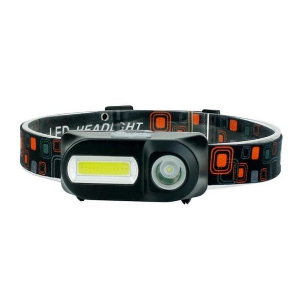 Lanterna Cabeça Capacete Recarregavel Led T6 + Cob