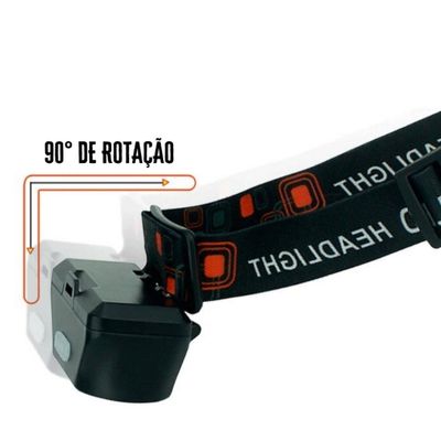 Lanterna Cabeça Capacete Recarregavel Led T6 + Cob