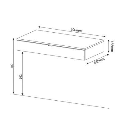 Penteadeira com Gaveta Suspensa para Quarto Decorativa PE2004 MPD Branca - Gran Belo