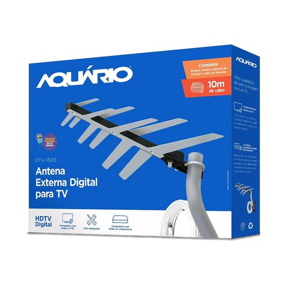 Antena de TV Externa Digital Aquário DTV 1500 Antena de TV Externa Digital Aquário DTV 1500