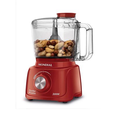 Mini Processador Mondial Turbo Pratic MP-16-R Vermelho - 127V