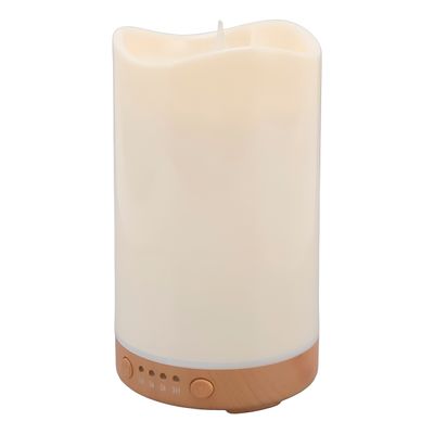 Difusor Umidificador Formato Vela Luz LED RGB Aroma - Ambiente Mágico e Relaxante