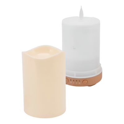 Difusor Umidificador Formato Vela Luz LED RGB Aroma - Ambiente Mágico e Relaxante