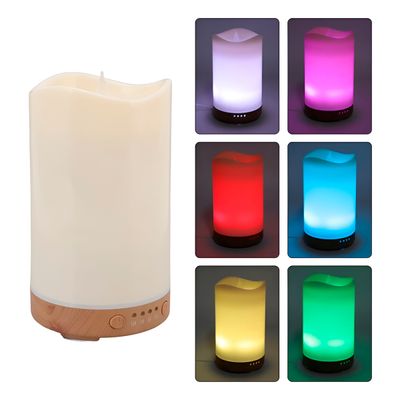Difusor Umidificador Formato Vela Luz LED RGB Aroma - Ambiente Mágico e Relaxante